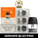 GEEKVAPE Q Pods 2ml Replacement Pods 0.6ohm, 0.8ohm, 1.2ohm Refillable Pods in Dubai, UAE – 3PCS Per Pack