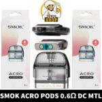 SMOK Acro Pods 2ml 0.8ohm MESH, 0.6 DC MTL Replacement Pods in Dubai, UAE – 3 PCS Per Pack - Image 3