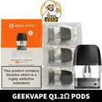 GEEKVAPE Q Pods 2ml Replacement Pods 0.6ohm, 0.8ohm, 1.2ohm Refillable Pods in Dubai, UAE – 3PCS Per Pack - Image 3
