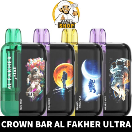 AL-FAKHER-Crown-Bar-Ultra-25000-Puffs-in-Dubai-430x430-1.jpg Crown Bar Al Fakher Ultra 25000 Puffs 5mg Nicotine - Image 1