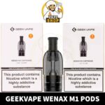 GEEKVAPE Wenax M1 Pods 0.8ohm, 1.2ohm Pod Cartridge 2ml Replacement Pod in Dubai, UAE – 4 PCS Per Pack