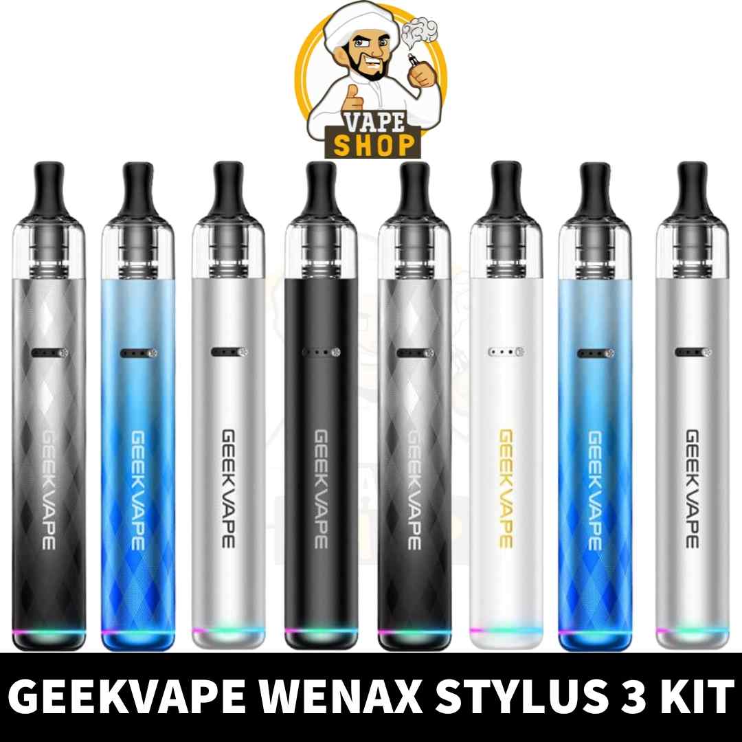 Buy-GEEKVAPE-Wenax-S3-Kit-18W-1100mAh-Pod-System-in-UAE-Wenax-Stylus-3-Kit-Available-Colos_-Silver-Blue-Dark-Black-White-Near-Me.jpg GEEKVAPE Wenax S3 ( Stylus 3 ) Kit 1100mAh Pod System 18W Vape Kit Starter Kit in Dubai, UAE - Image 1