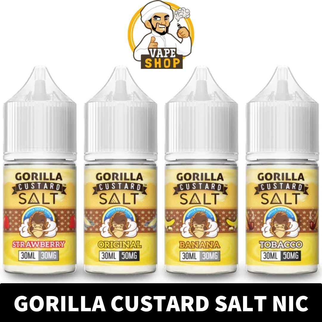 Buy-GORILLA-CUSTARD-Salt-Nicotine-30ml-Vape-Juice-30mg-50mg-E-Liquid-in-Duba-i-GORILLA-CUSTARD-30ml-Salt-nic-Shop-in-UAE-min.jpg GORILLA CUSTARD Salt Nicotine 30ml Vape Juice 30mg & 50mg E-Liquid in Dubai, UAE - Image 1
