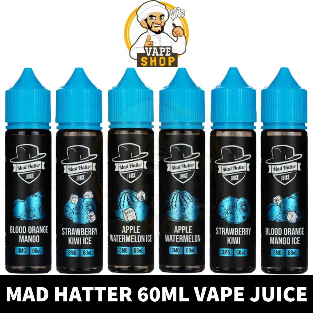 Buy-MAD-HATTER-Vape-Juice-of-60ml-Bottle-in-UAE-from-Our-Vape-Shop.-3mg-Vape-Juice-in-Dubai.-6mg-Vape-Juice-shop.60ml-juice-shop-near-me.jpg MAD HATTER Vape Juice 3mg & 6mg E-Liquid of 60ml E-Juice in Dubai, UAE - Image 1