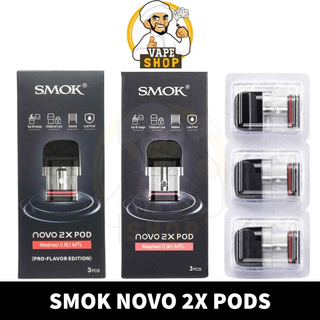 Buy-SMOK-Novo-2X-Replacement-Pods-in-UAE-SMOK-Novo-2X-Pods-in-Dubai-Novo-2X-Cartridge-Shop-Dubai-Near-me-Vape-shop-near-me.jpg SMOK Novo 2X Pods Meshed MTL 0.8ohm & 0.9ohm Replacement Pods in Dubai, UAE - Image 1