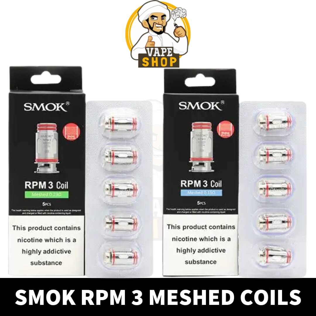 Buy-SMOK-RPM-3-Replacement-Coil-in-UAE-RPM-3-Meshed-0.23-Coil-in-Dubai-RPM-3-Meshed-0.15-Coil-in-Dubai-SMOK-RPM-3-Coils-near-me-vape-dubai.jpg SMOK RPM 3 Coils Meshed 0.15ohm , Meshed 0.23ohm Replacement Coils in Dubai, UAE – 5 PCS Per Pack - Image 1