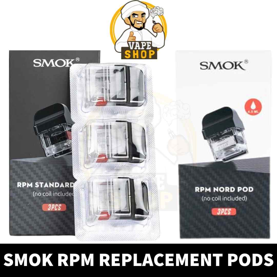 Buy-SMOK-RPM-Replacement-Pods-in-UAE-4.5-ml-RPM-Nord-Pods-in-Dubai-4.3-ml-RPM-Standard-Pods-in-Dubai-RPM-Cartridge-shop-near-me-.jpg SMOK RPM Pods Standard Pod & Nord Pod For RPM40 in Dubai, UAE – 3 PCS Per Pack - Image 1