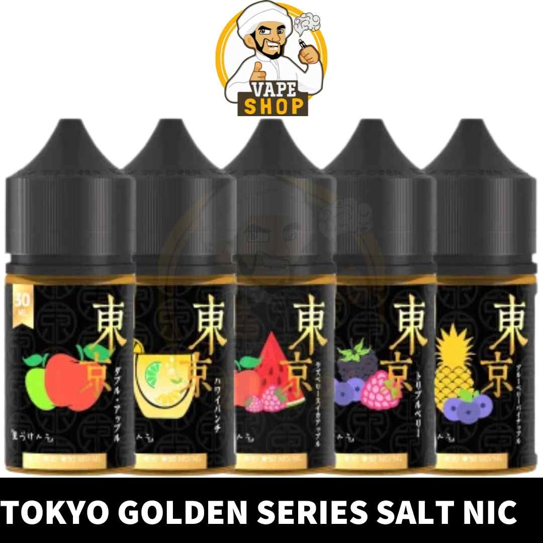 Buy-TOKYO-30ML-Salt-Nic-Golden-Series-of-30ML-Size-30mg-50mg-Nicotine-Strength-in-UAE-TOKYO-Golden-Series-Salt-Nic-Shop-Near-ME.jpg TOKYO Golden Series Salt Nicotine 30ml Vape Juice 30mg 50mg E-Liquid in Dubai, UAE - Image 1