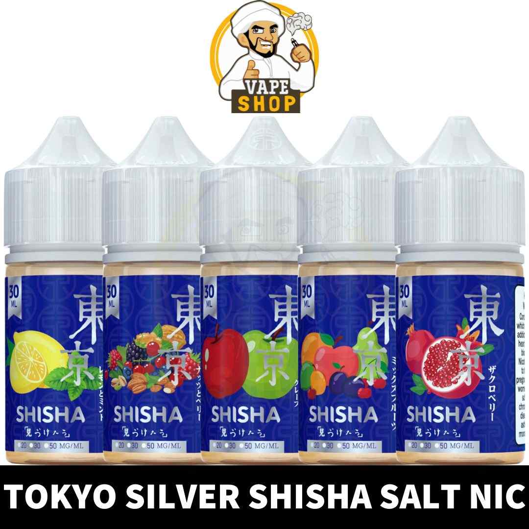 Buy-TOKYO-Silver-Shisha-Salt-Nicotine-of-30ml-Capacity-and-30MG-Nicotine-strength-in-UAE-TOKYO-Silver-Shisha-Series-Salt-Nic-shop-in-Dubai.jpg TOKYO Silver Shisha Series Salt Nicotine 30ML Vape Juice 30MG E-Liquid in Dubai, UAE - Image 1
