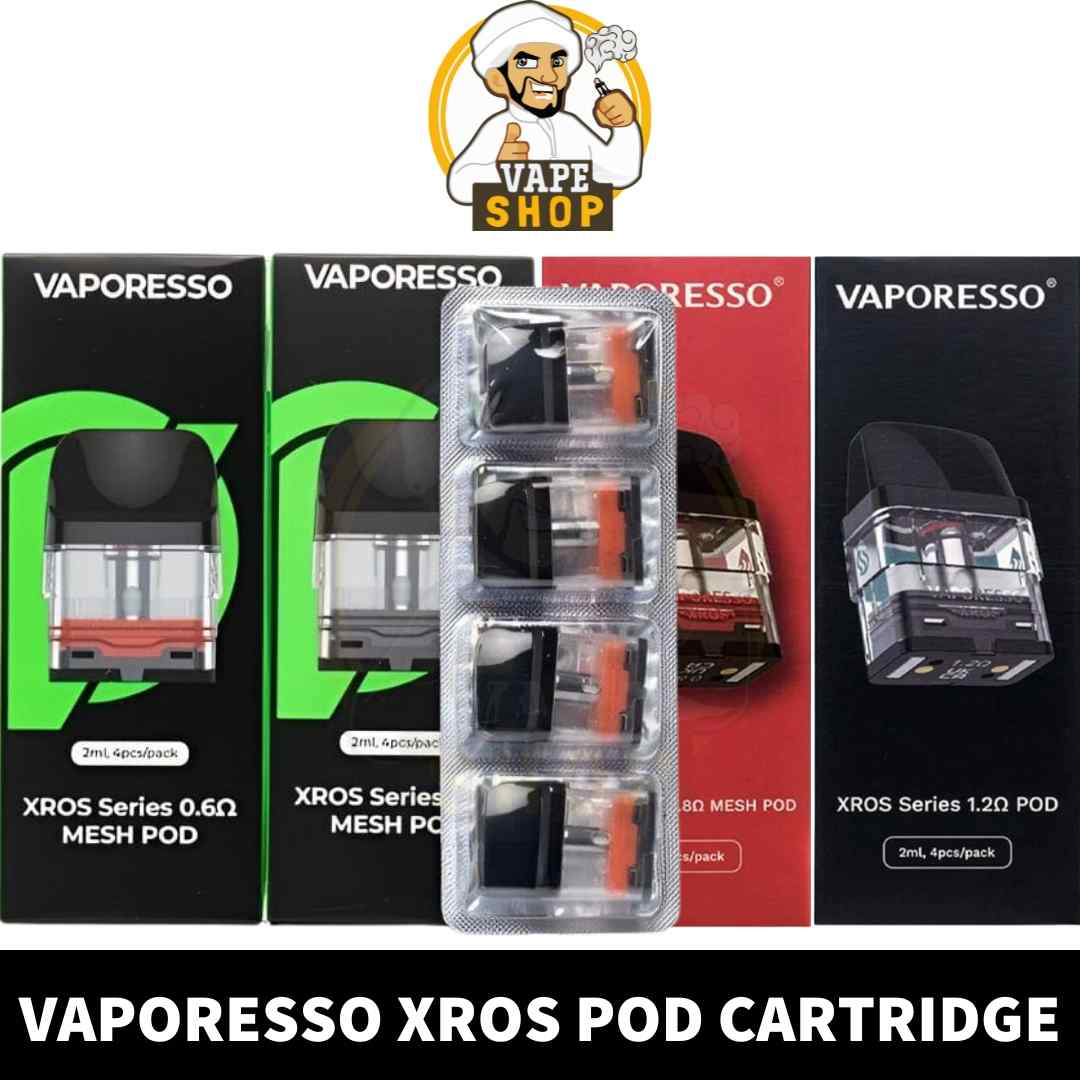 Buy-XROS-Replacement-Pods-in-UAE-VAPORESSO-XROS-Pods-of-0.6ohm-0.7ohm-0.8ohm-1.0ohm-1.2-ohm-in-Dubai-Pod-Shop-near-me.jpg VAPORESSO XROS PODS PACK OF 4 PCS 2ml/3ml Replacement Pod Cartridge in Dubai, UAE - Image 1