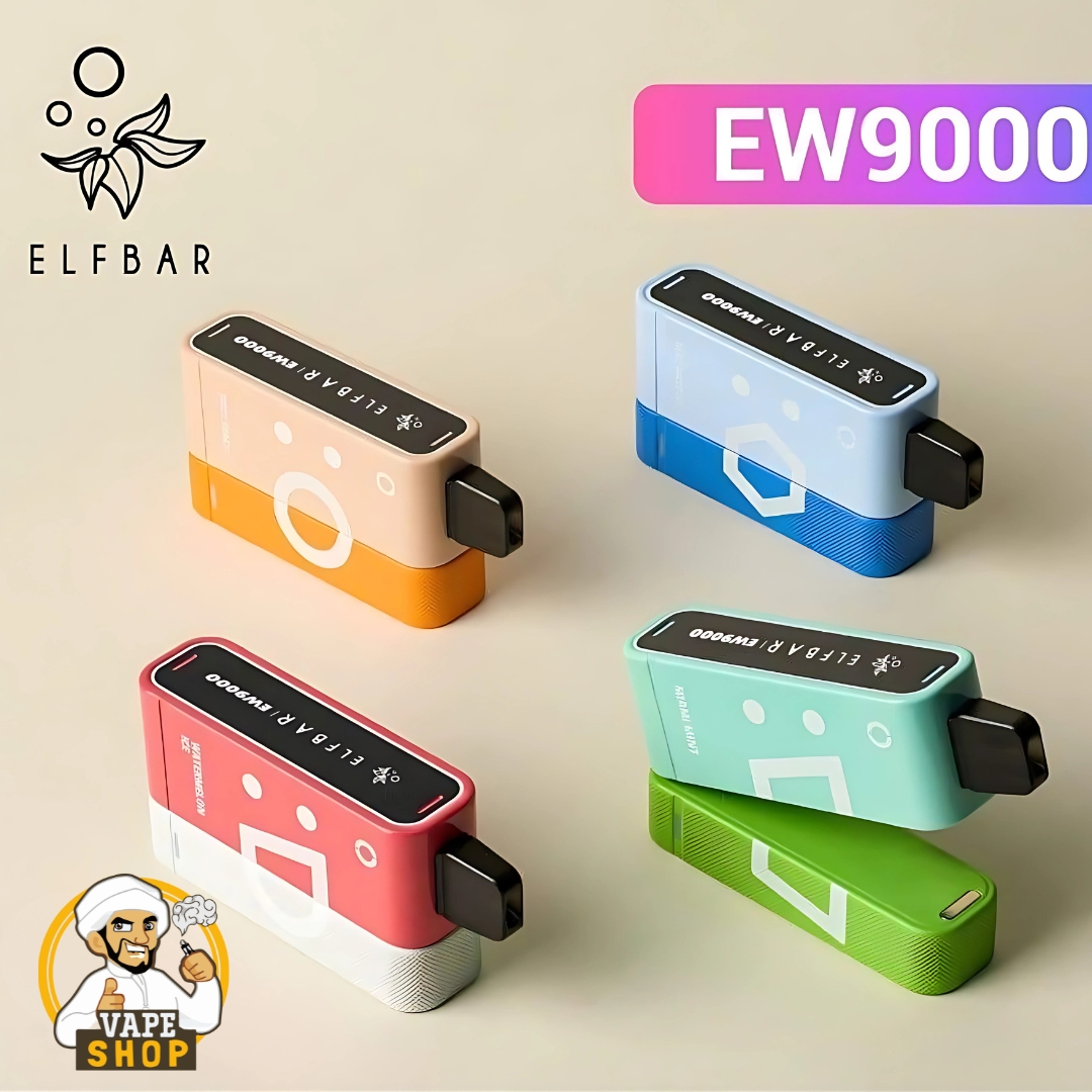 ELF-BAR-EW9000-Prefilled-Pod-Kit-9000-Puffs.jpg Elfbar Ew9000 puffs starter kit 50mg nicotine (pod+battery pack) disposable vape - Image 1