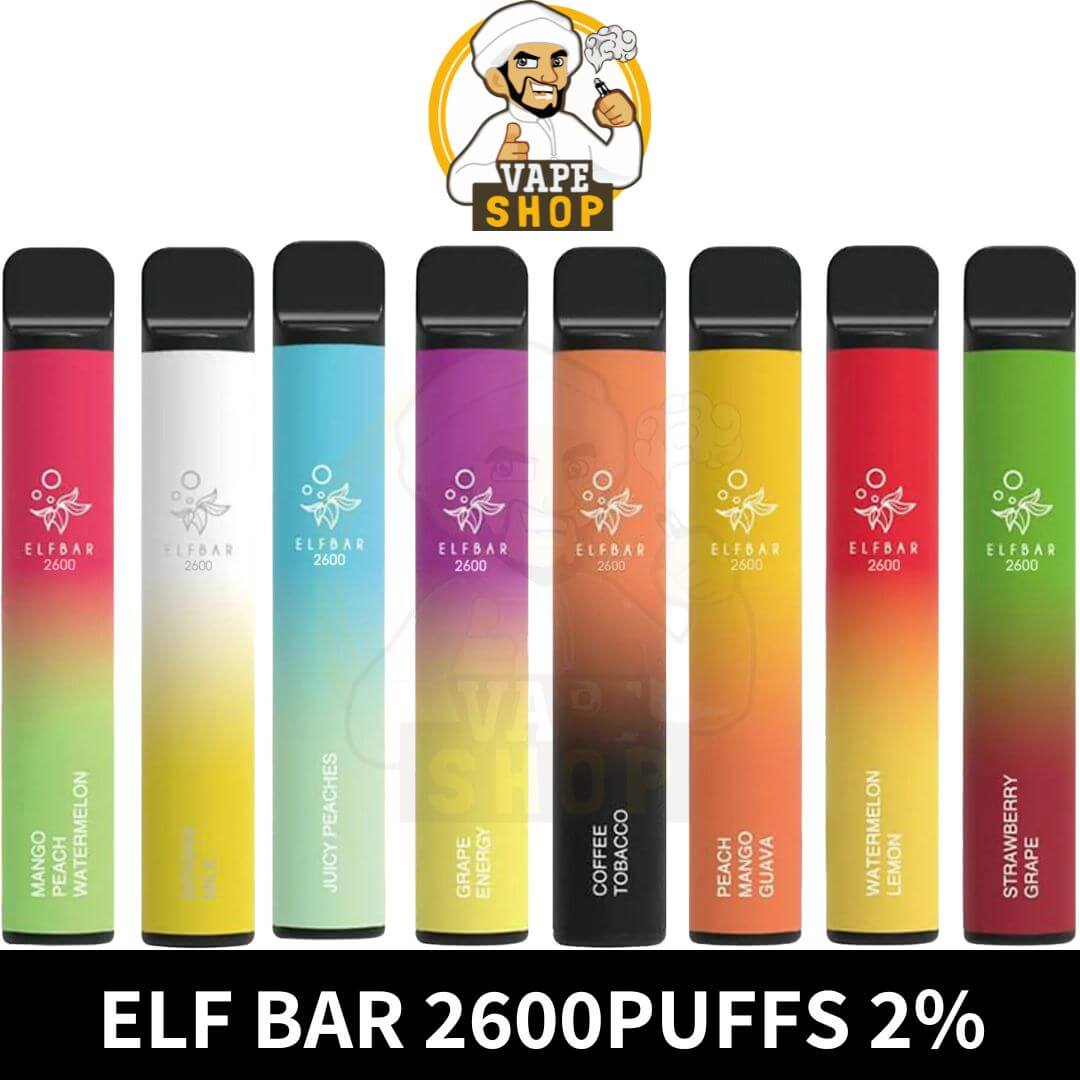 Elf-Bar-2600Puffs-20mg-Disposable-Vape-1050mAh-Rechargeable-Vape-in-Dubai-UAE-Vape-Shop-AE-Elf-Bar-2600-Dubai-Elf-Bar-2600-UAE-.jpg Elf Bar 2600 Puffs 2% nicotine Disposable Vape 1050mAh Vape in Dubai, UAE – Vape Shop AE - Image 1