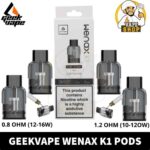 GEEKVAPE Wenax K1 Pods 0.8ohm, 1.2ohm Replacement Pods in Dubai, UAE – 3 Pieces Per Pack - Image 2