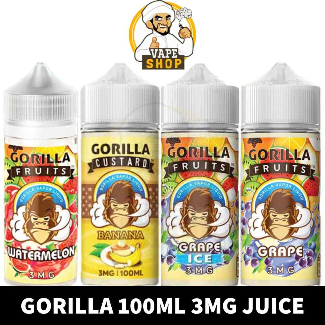 GORILLA-100ml-3mg-Juice-in-UAE-GORILLA-100ml-Vape-Juice-of-3mg-Nicotine-in-Dubai-GORILLA-3mg-100ml-Juice-Shop-Near-Me.jpg GORILLA E-Liquid 100ml 3mg Vape Juice in Dubai, UAE - Image 1