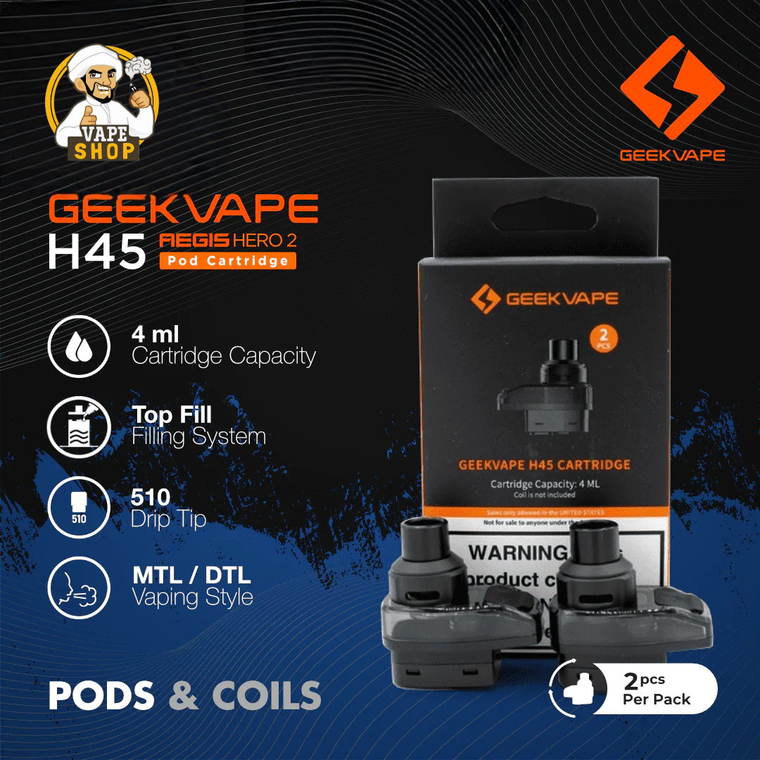Geekvape-H45-Aegis-Hero-2-Empty-Pod.jpg Geekvape H45 Aegis Hero 2 Empty Pod - Image 1
