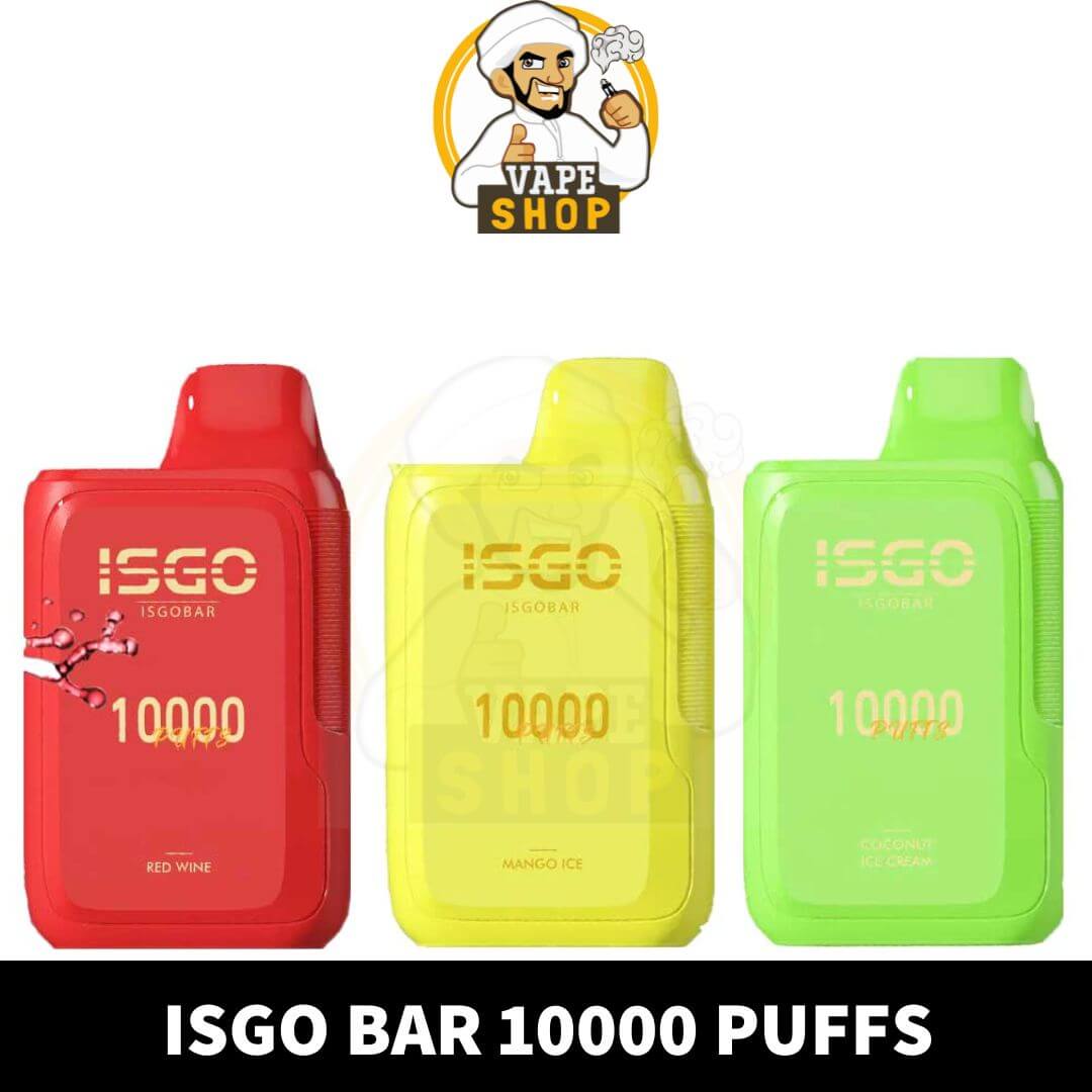 ISGO BAR 10000 PUFFS IN UAE ISGO BAR 10000 Puffs 5% nicotine Disposable Vape shop In Dubai - Image 1