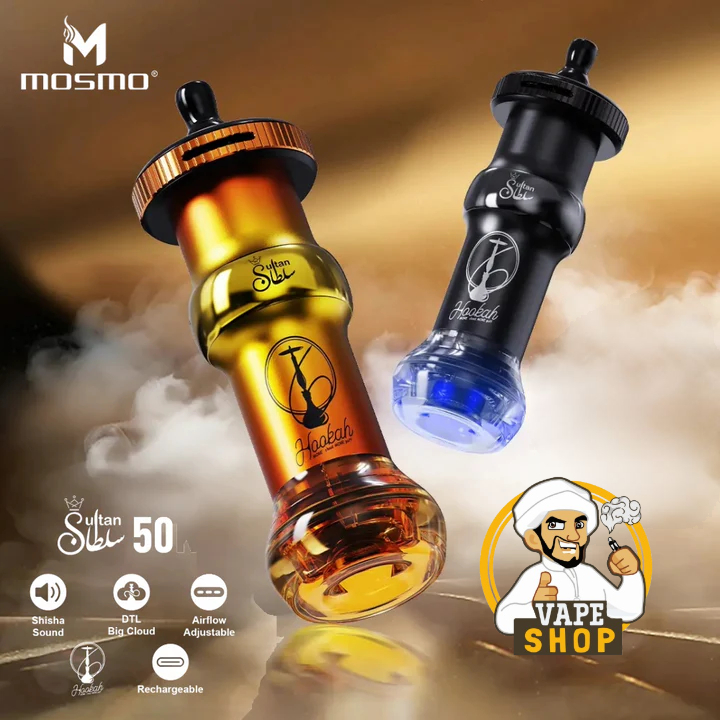 Mosmo-Sultan-50000-Puffs-DTL-0.3-Nicotine-Hookah-Disposable.jpg Mosmo Sultan 50000 Puffs DTL 0.3 Nicotine Hookah Disposable - Image 1