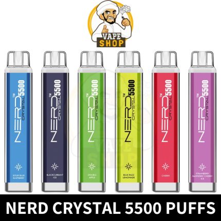 NERD-Crystal-Disposable-in-Dubai-NERD-5500-Crystal-Disposable-Dubai-NERD-5500-UAE-NERD-Crystal-5500-Vape-Shop-near-me-430x430-1.jpg NERD Crystal Disposable vape 5500 Puffs in Dubai, UAE - Image 1