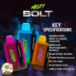 Nasty Bolt 50000 Puffs 50MG Nicotine Disposable Vape