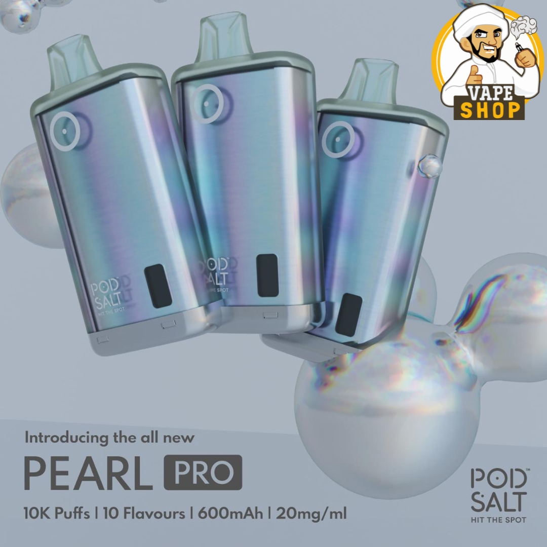 PODSALT-PEARL-PRO-10000-Puffs-Price-in-Dubai-.jpg POD SALT Pearl Pro 10000 Puffs 20MG Disposable Vape - Image 1