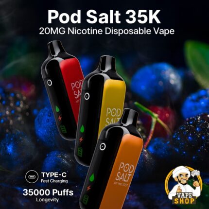 Pod-Salt-35K-20MG-Nicotine-Disposable-Vape-430x430-1.jpg Pod Salt 35000 puffs 20MG Nicotine Disposable Vape In Dubai - Image 1