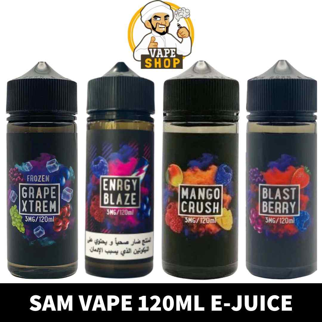 Sam Vape 120ml E-liquid In UAE Sam Vape 120ml E-liquid in Dubai, UAE - Image 1