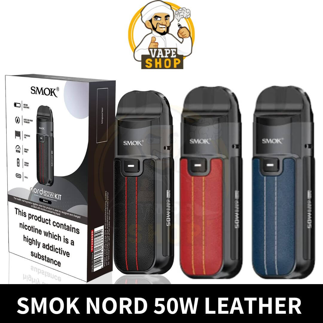 Smok Nord 50w 1800mAh (LEATHER SERIES) Pod System In Dubai Smok Nord 50w 1800mAh (Leather Series) Pod System In Dubai, UAE - Image 1