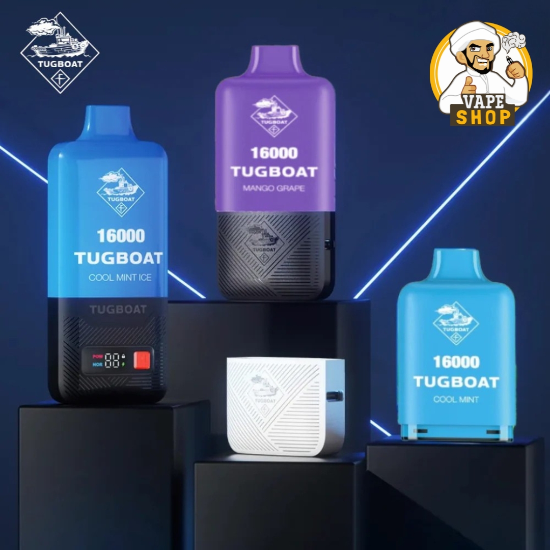Tugboat-Super-16000-Pod-Cartridges-Disposable-Vape.jpg Tugboat Super 16000 Pod Cartridges 5%Nicotine Disposable Vape - Image 1