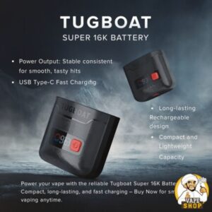 Tugboat Super 16000 puffs battery pack 550mAh In Dubai