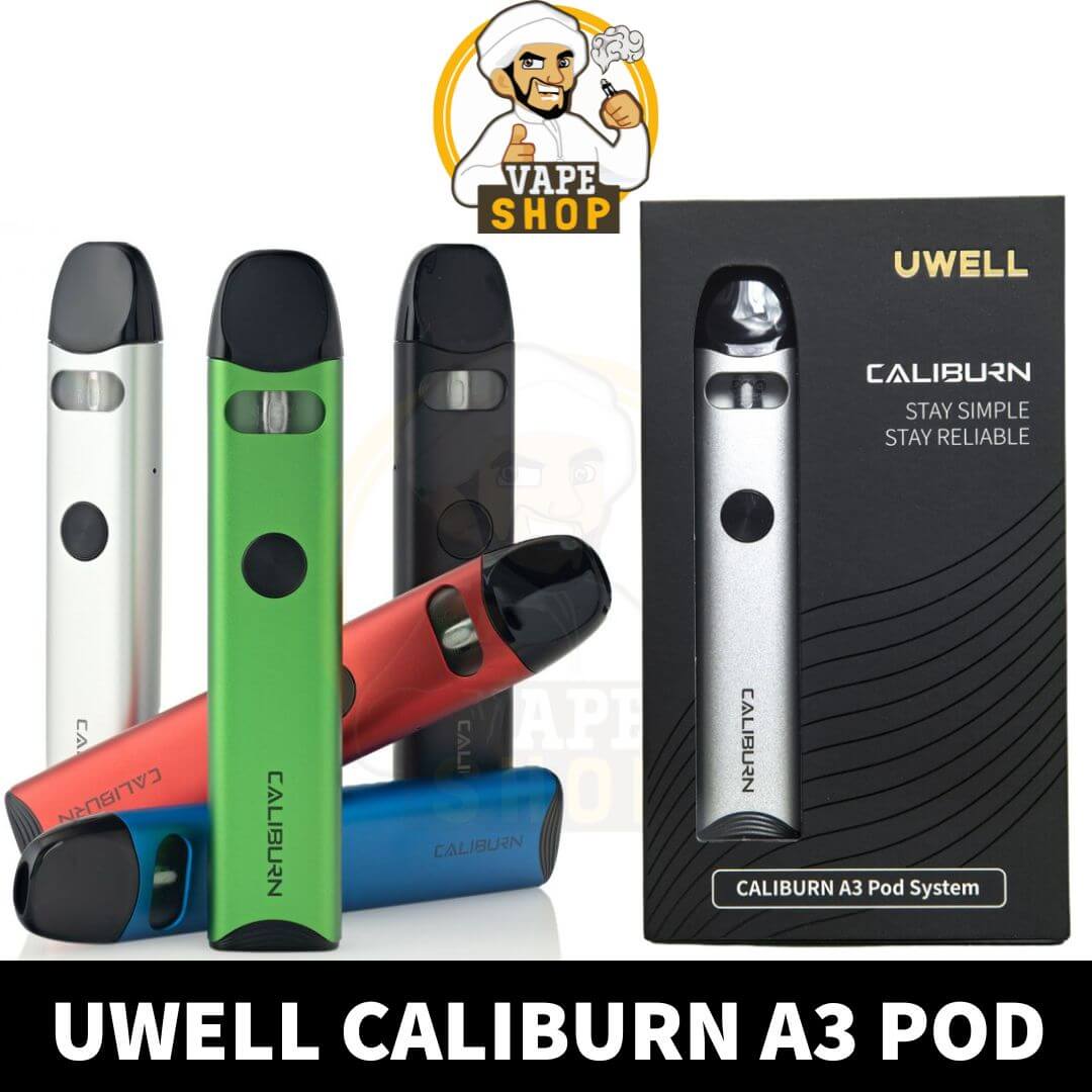 UWELL-CALIBURN-A3-POD-KIT-VAPE-KIT-POD-SYSTEM-VAPOR-VAP-SHOP-AE-DUBAI-UAE-NEAR-ME.jpg Uwell Caliburn A3 Pod System Rechargeable Vape Buy in UAE Dubai Shop - Image 1