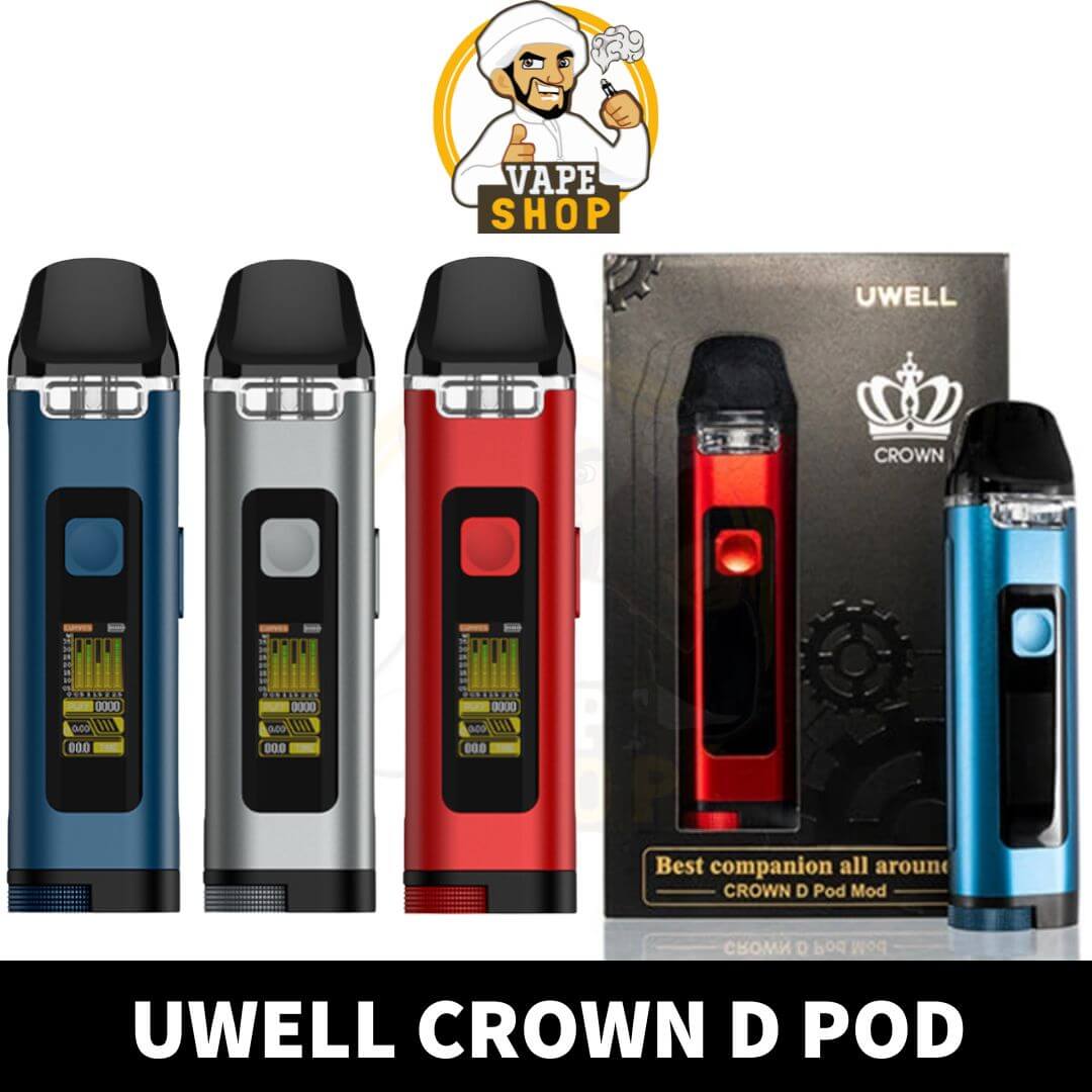 UWELL CROWN D POD SYSTEM MOD KIT POD KIT UAE DUBAI VAPE SHOP AE Uwell Crown D Pod Mod Kit System 1100mah 3ml In UAE Dubai - Image 1
