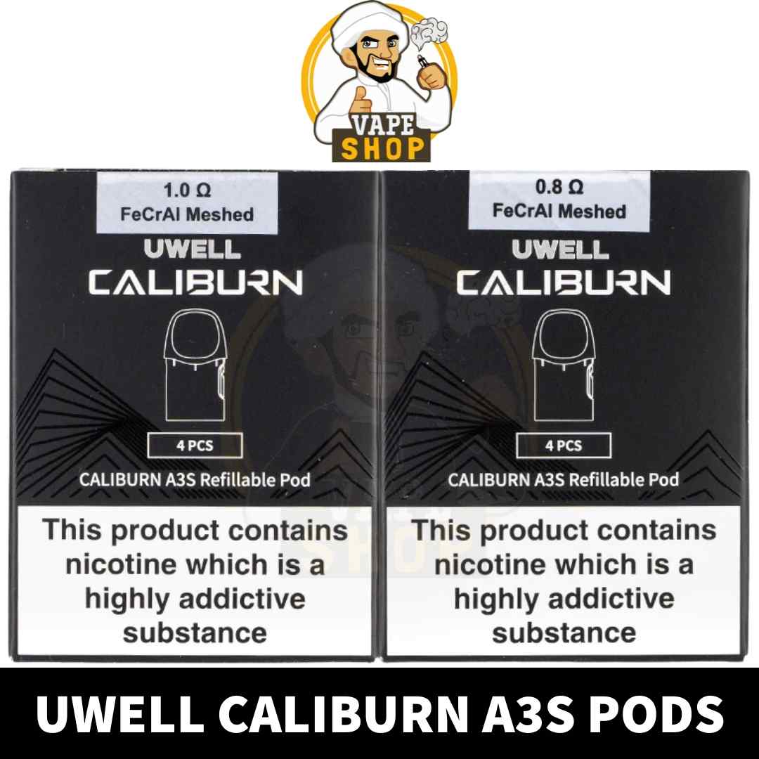 UWELL-Caliburn-A3S-Replacement-Pod-shop-in-UAE-Caliburn-A3-1.0-Ohm-in-Dubai-Caliburn-A3-0.8-Ohm-in-Dubai-Caliburn-A3S-Pods-Near-ME.jpg UWELL Caliburn A3S Pod Cartridge 2ml Replacement Pod Cartridge in Dubai, UAE - Image 1