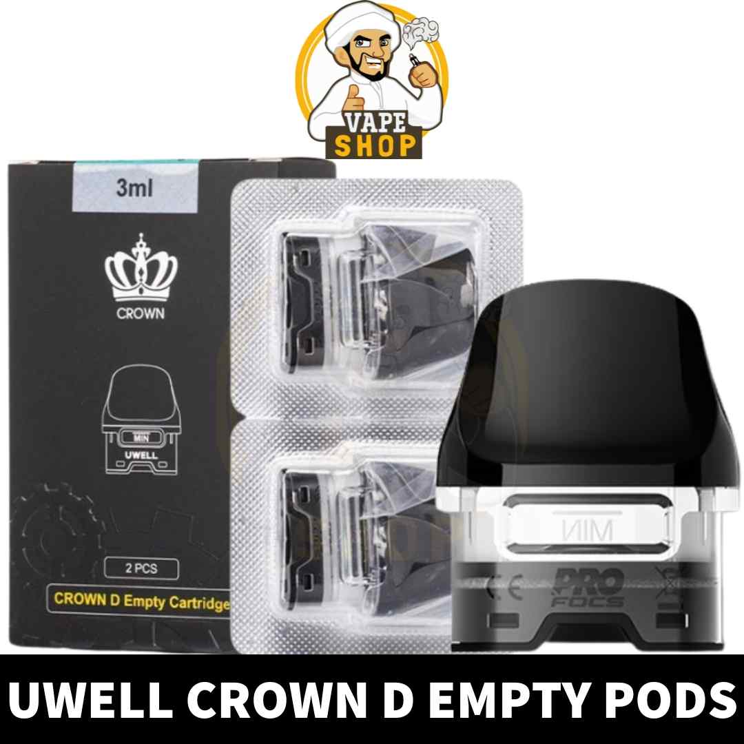 UWELL-Crown-D-Empty-Cartridge-3ml-Replacement-Pod-in-UAE-Crown-D-Pod-Cartridge-Shop-in-Dubai-UWELL-Crown-D-Empty-Pods-Near-Me.jpg UWELL Crown D Empty Pods 3ml Replacement Pod Cartridge in Dubai, UAE - Image 1