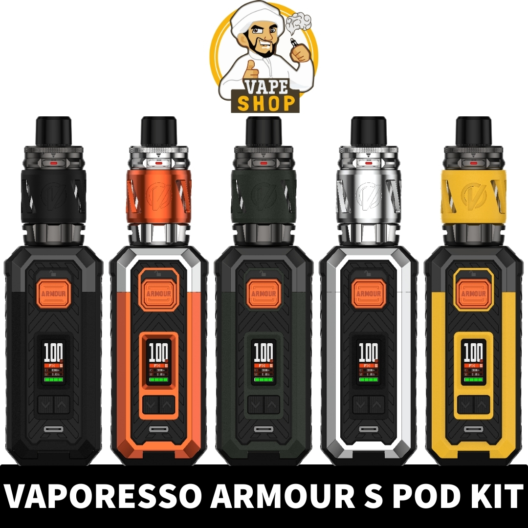 VAPORESSO-Armour-S-Kit-Price-in-Dubai.jpg VAPORESSO Armour S Pod System 100W Vape Kit in Dubai - Image 1