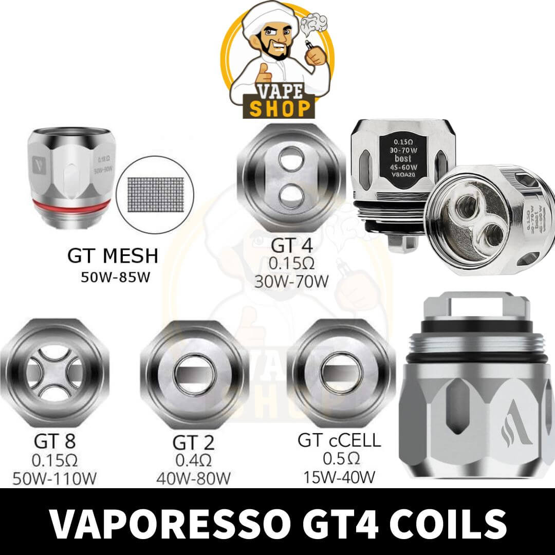 VAPORESSO GT4 COILS VAPORESSO GT-4 CORE COILS for NRG Tank - Image 1