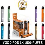 Vgod Pod 1k 1500 Puffs 20MG nicotine Disposable Vape In UAE - Image 3
