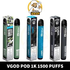 Vgod Pod 1k 1500 Puffs 20MG nicotine Disposable Vape In UAE