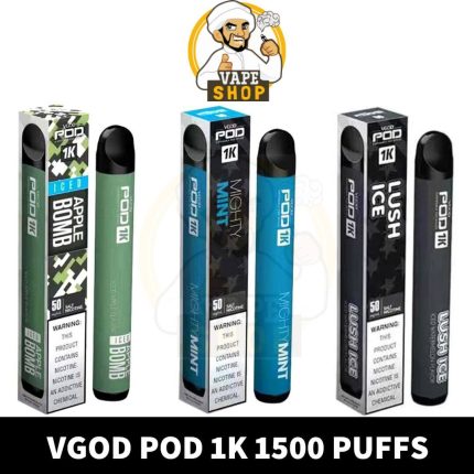 VGOD-POD-1K-1500-PUFFS-2-430x430-1.jpg Vgod Pod 1k 1500 Puffs 20MG nicotine Disposable Vape In UAE - Image 1