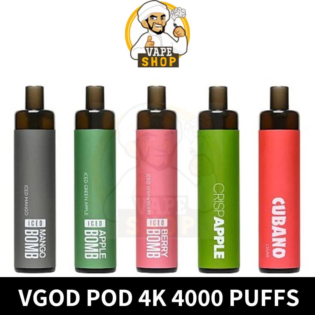 Vgod Pod 4k 4000 Puffs 20Mg Vgod Pod 4k 4000 Puffs 20MG & 50MG Disposable Vape In UAE - Image 1