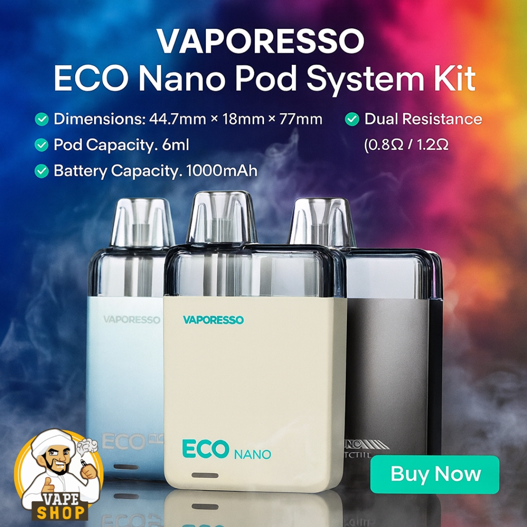 Vaporesso-ECO-Nano-Pod-System-Kit-6ml-In-UAE.jpg Vaporesso ECO Nano Pod System Kit 6ml In UAE - Image 1