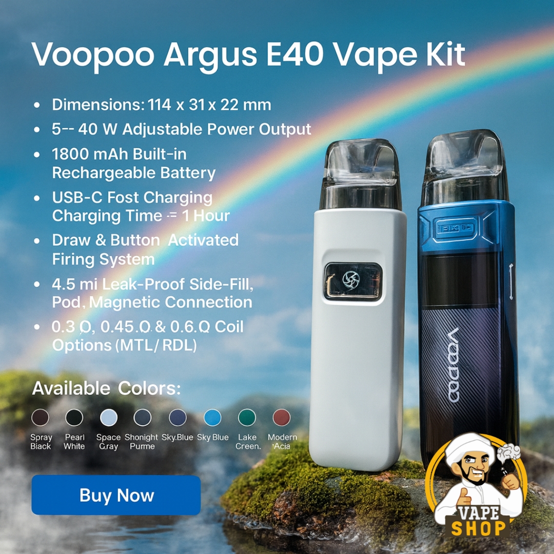 Voopoo-Argus-E40-Vape-Kit-4ow-in-Dubai.jpg Voopoo Argus E40 Vape Kit 4ow in Dubai - Image 1