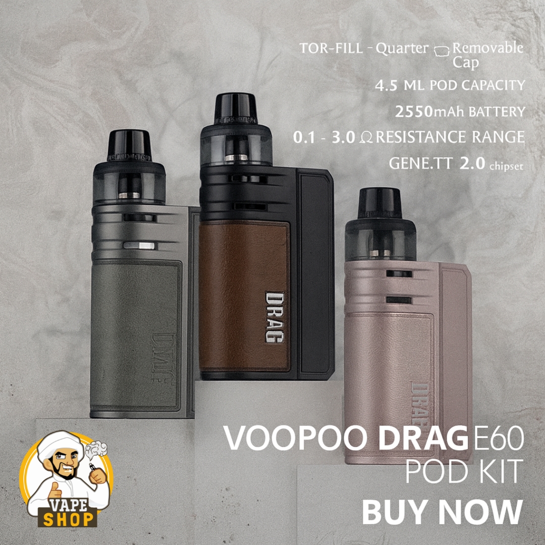 Voopoo-DRAG-E60-Pod-Kit-60W.jpg Voopoo DRAG E60 Pod Kit 60W In Dubai - Image 1