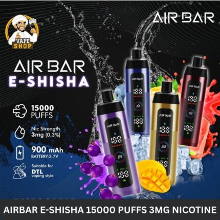airbar-e-shisha-15000-puffs-3mg-nicotine-dtl-vape-430x430-1.jpg Airbar E-shisha 15000 puffs 3mg nicotine DTL vape - Image 1