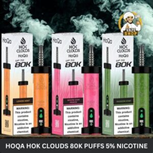 Hok clouds HoQa 80k puffs 5% nicotine shisha based vape