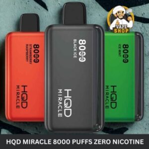 Hqd miracle 8000 puffs zero nicotine (0%) disposable