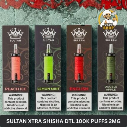 sultan-xtra-shisha-dtl-100k-puffs-2mg-nicotine-triple-mesh-vape-430x430-1.jpg Xtra Sultan shisha Dtl 100k puffs 2mg nicotine triple mesh vape - Image 1
