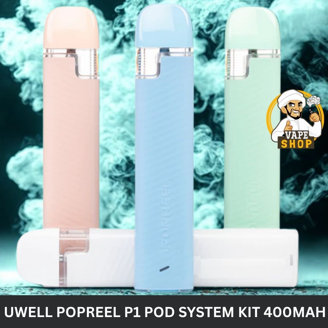 uwell-popreel-p1-pod-system-kit-400mah-13w-in-uae.jpg Uwell Popreel P1 Pod System Kit 400mAh 13W In UAE - Image 1